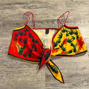 SHEIN size small bandeau front tie